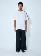 Y-3 Striped Shoulder Cotton T-Shirt
