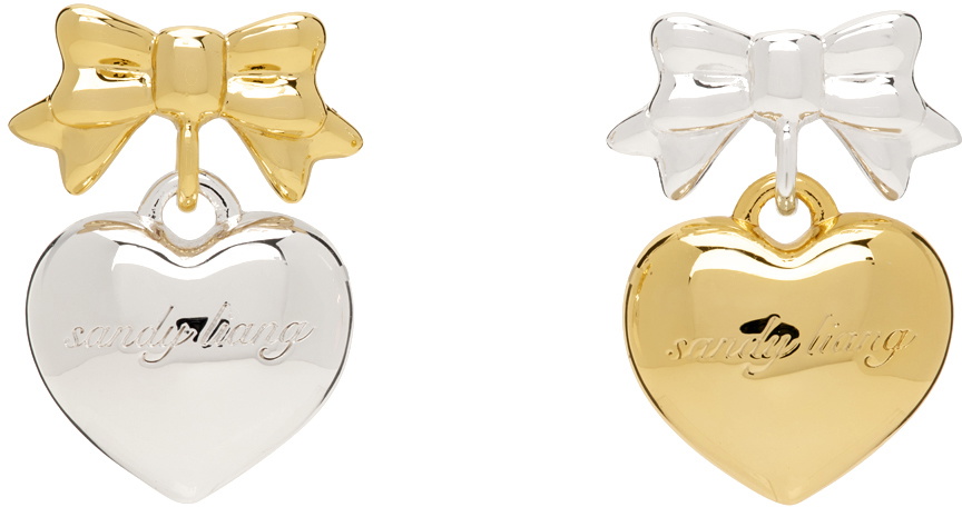 Sandy Liang Silver & Gold Ballerina Earrings