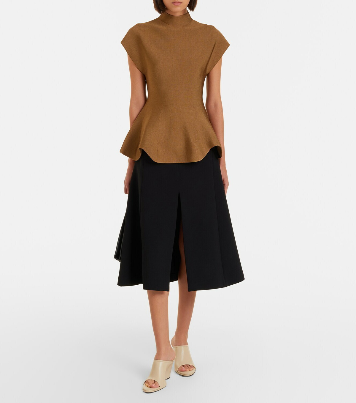 Christen Strap Stretch leather mules