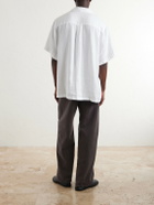James Perse - Convertible-Collar Linen Shirt - White