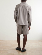 Frescobol Carioca - Safra Camp-Collar Wool Shirt - Brown