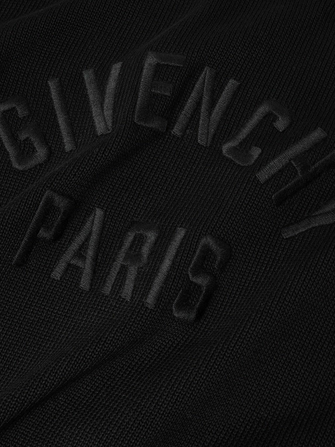 Givenchy - Logo-Embroidered Cotton Sweater - Black