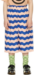 Wynken Kids Blue & Pink Wave Culotte Trousers