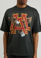 Amiri Vintage Eagle Printed Cotton T-shirt Black