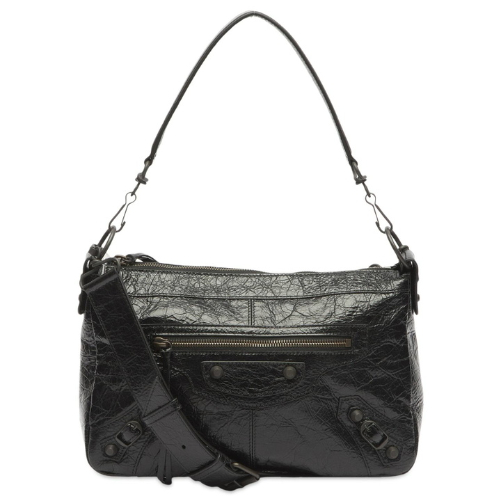 Photo: Balenciaga Men's Le City Moto Leather Bag in Black 