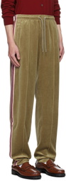 AFTER PRAY Khaki Velvet Track Pants