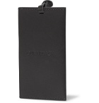 Our Legacy - Floral-Print Leather Cardholder with Lanyard - Black