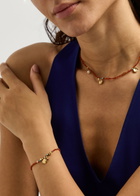 Anni LU Maroon Harmony Beaded Charm Bracelet - One Size