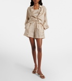 Joseph Laven checked silk shorts