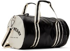 Fred Perry Black & Beige Classic Barrel Bag