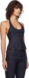 JACQUEMUS Navy 'The Lavoir de-Nîmes denim' Top