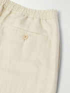 Ralph Lauren Purple label - Davis Straight-Leg Silk and Linen-Blend Trousers - Neutrals