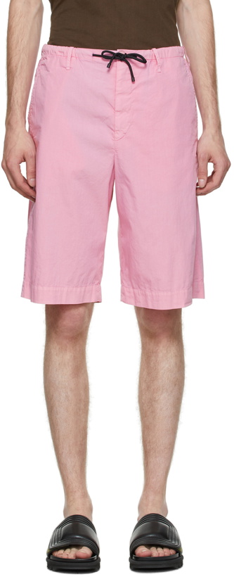 Photo: Dries Van Noten Pink Poplin Shorts