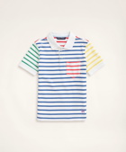 Brooks Brothers Boys Fun Stripe Cotton Pique Polo Shirt