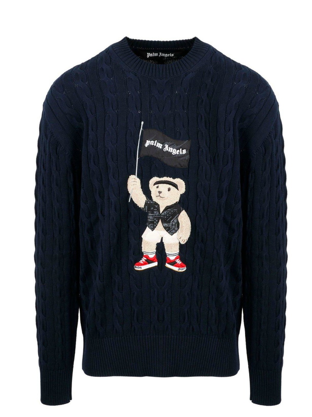Photo: Palm Angels Pirate Bear Cable Knit Sweater