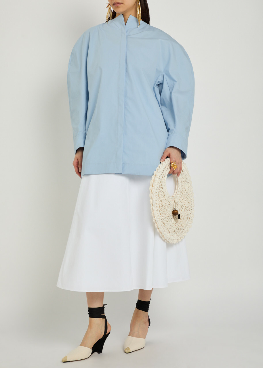 Jacquemus La Chemise Pittore Cotton-poplin Blouse Light Blue