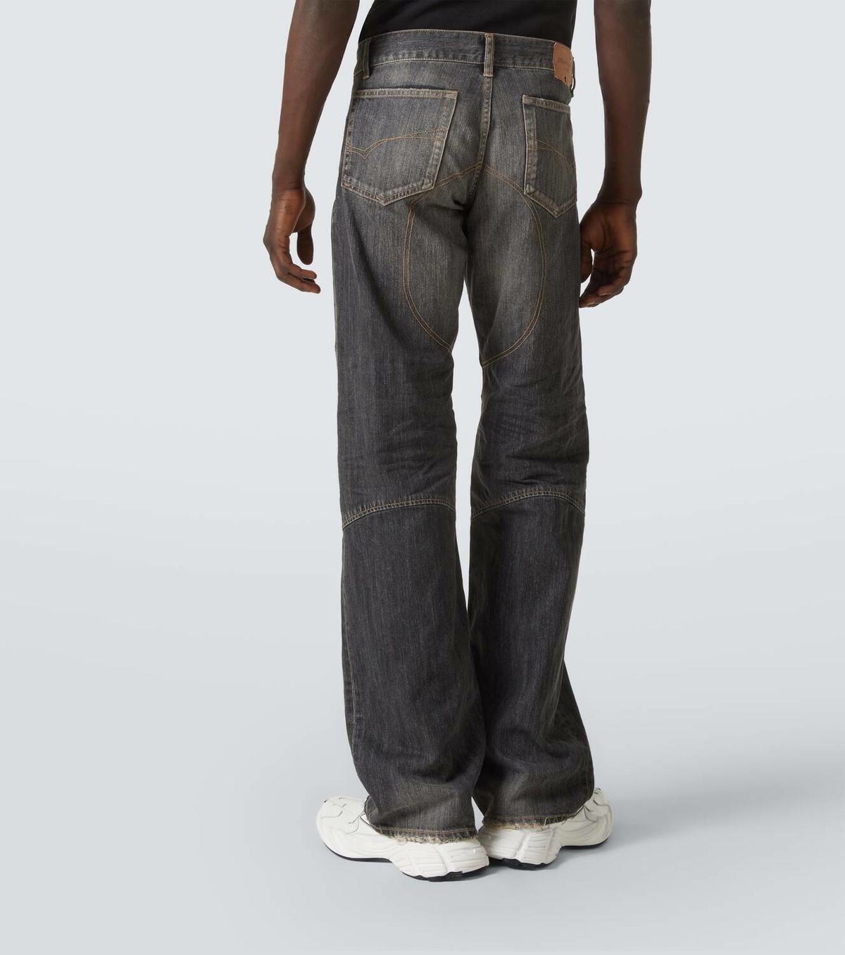 Balenciaga Distressed low-rise wide-leg jeans Balenciaga