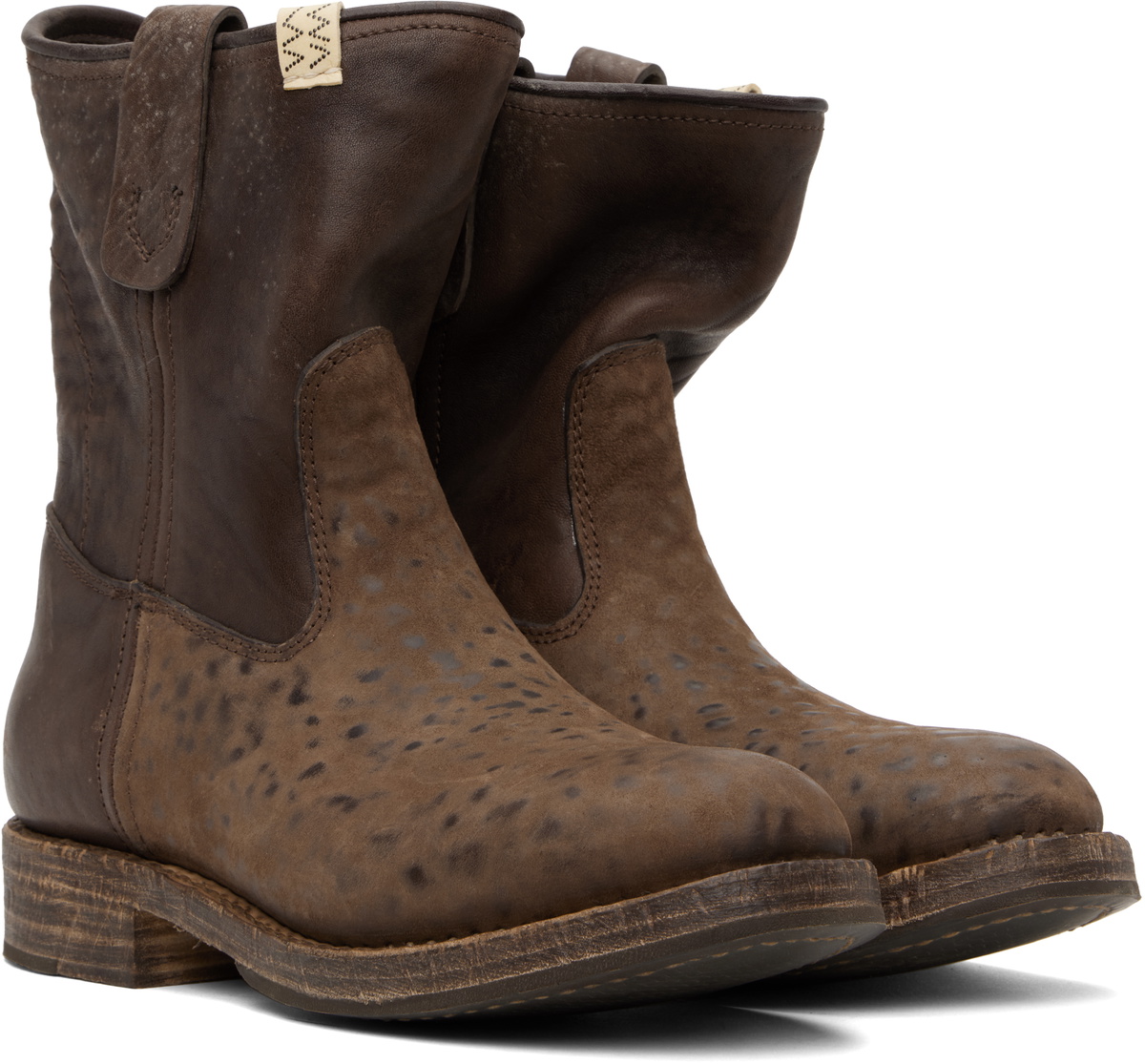 visvim Brown Wabanaki Folk Chelsea Boots Visvim