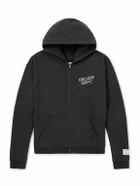 Gallery Dept. - 90's Logo-Print Cotton-Jersey Zip-Up Hoodie - Black