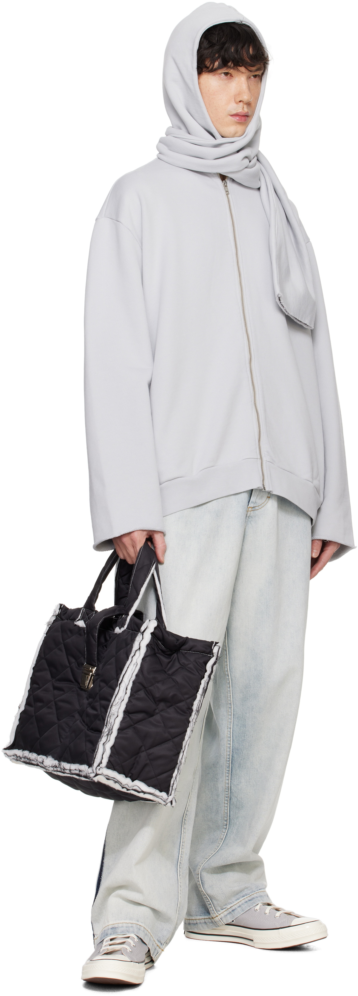 トップス CAMIEL FORTGENS Sweater Scarf Hoodie Camiel Fortgens Gray Scarf Hoodie Camiel Fortgens