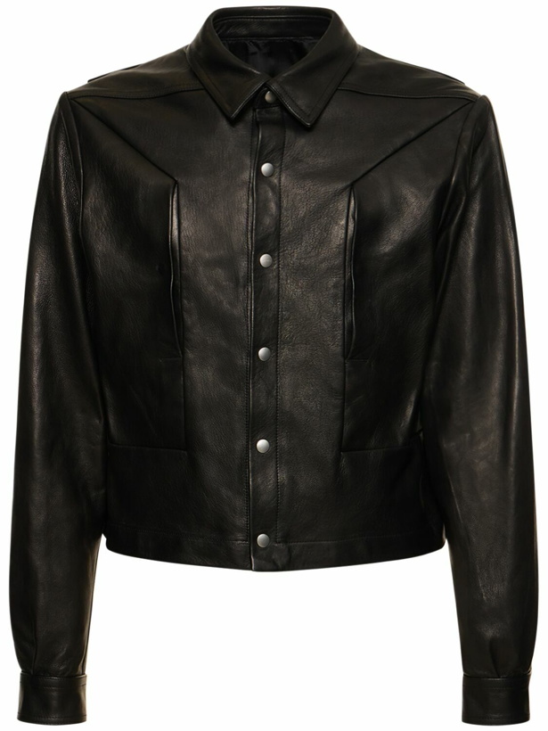 Photo: RICK OWENS - Alice Strobe Leather Overshirt