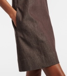 Brunello Cucinelli Halterneck open-back cotton minidress