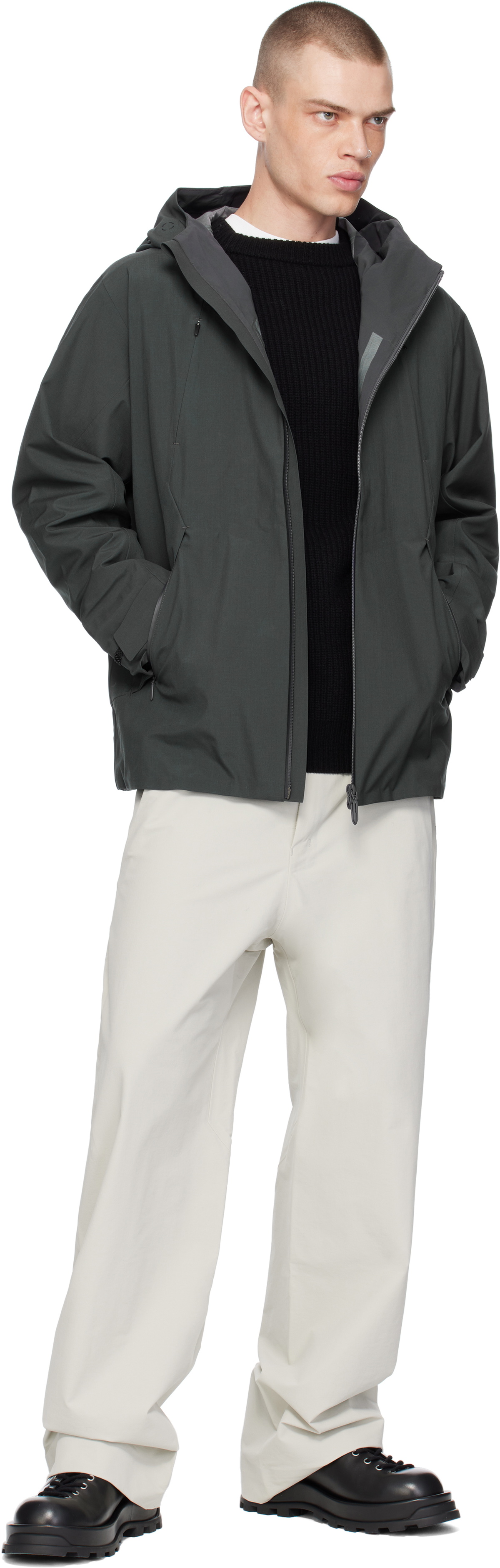 Descente ALLTERRAIN Gray Hard Shell Wool Jacket
