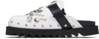 Toga Pulla SSENSE Exclusive White Buckle Slip-on Loafers