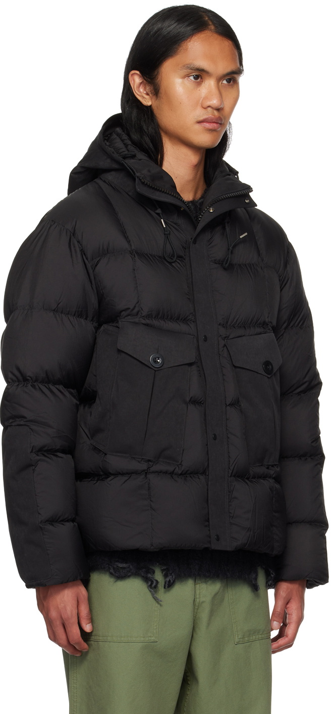 Ten c Black Tempest Combo Down Jacket Ten C