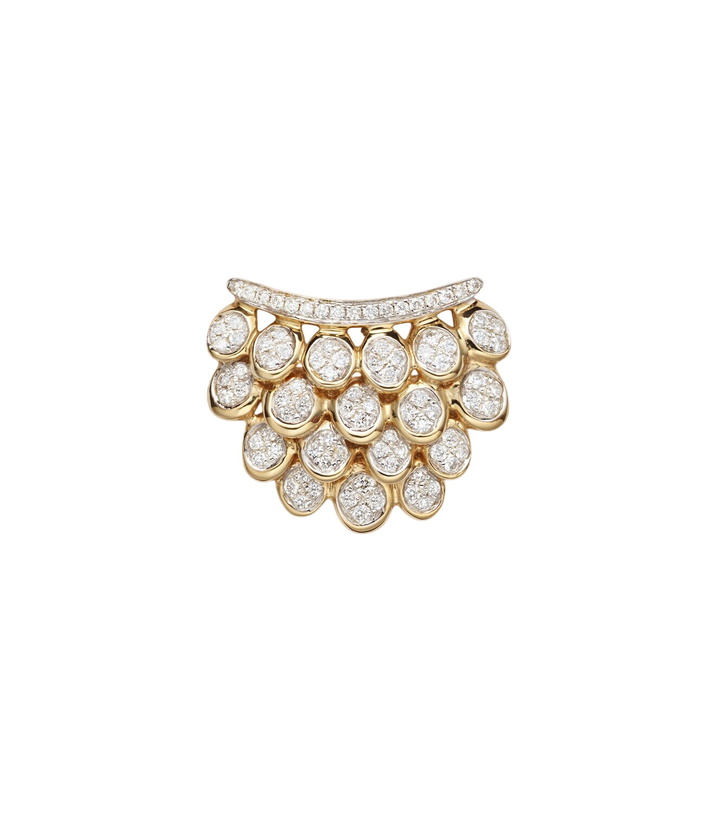 Photo: Rainbow K Blossom 14kt gold single earring with diamonds
