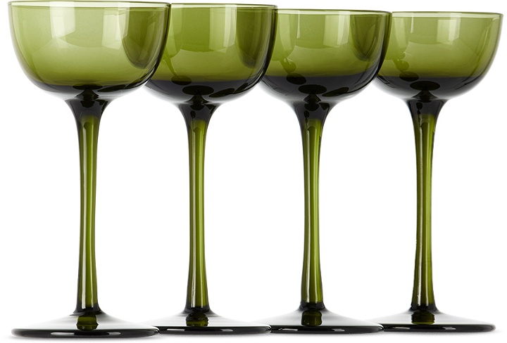 Photo: ferm LIVING Green Host Liqueur Glass Set, 4 pcs