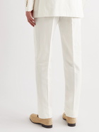 Richard James - Straight-Leg Linen and Cotton-Blend Suit Trousers - White