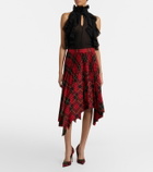 McQueen MacQueen pleated tartan midi skirt