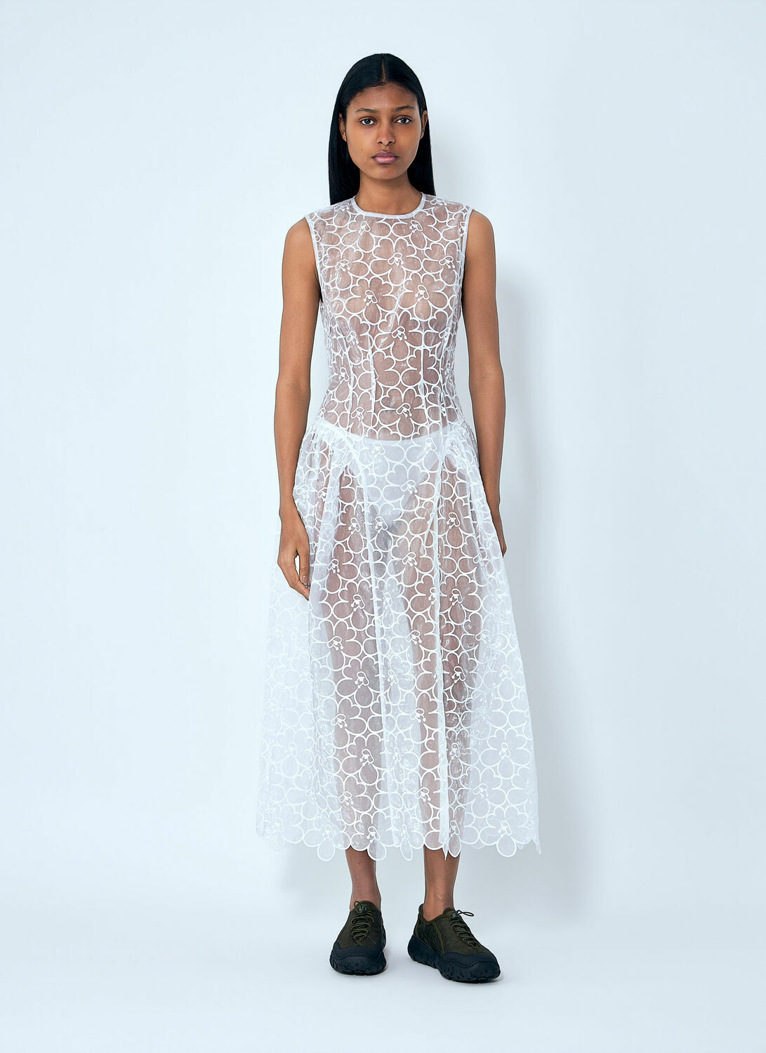 Cecilie Bahnsen Sleeveless Lace Midi Dress