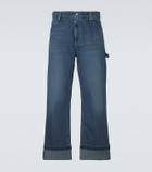 Simone Rocha Crystal-embellished straight jeans