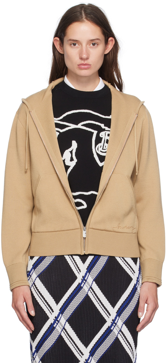 Burberry Tan Zip Hoodie