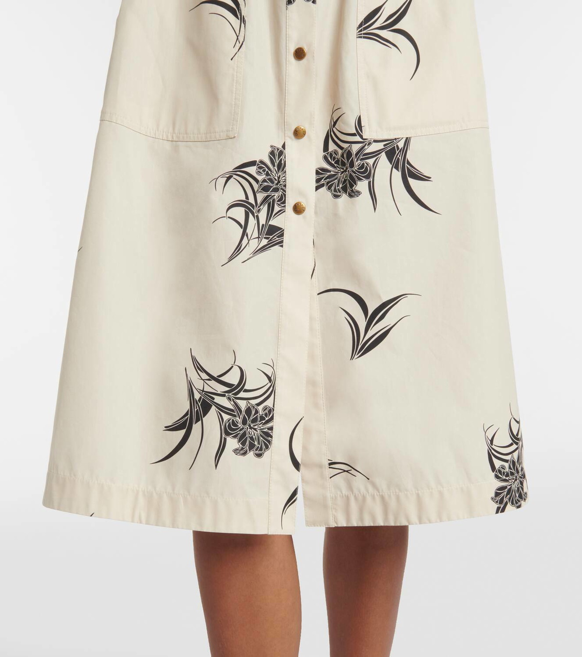 Moncler Floral cotton poplin shirt dress