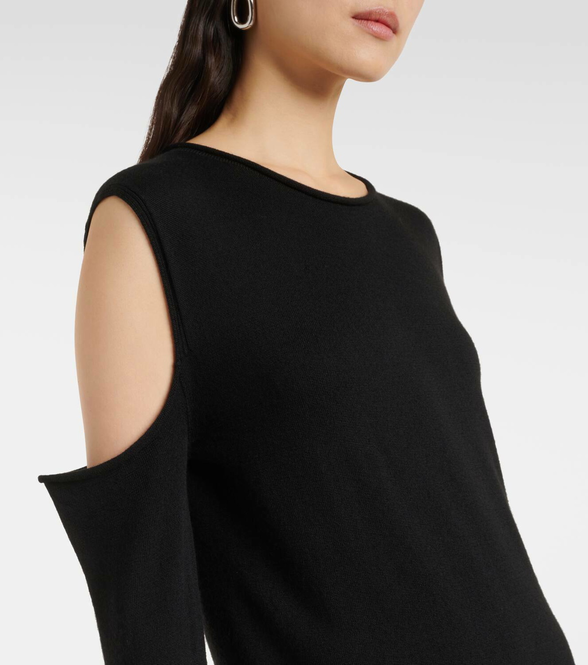 Rick Owens Caped wool maxi dress