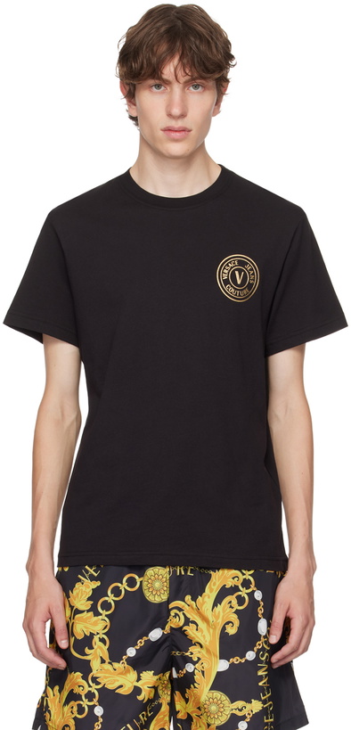 Photo: Versace Jeans Couture Black V-Emblem T-Shirt