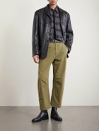 Nili Lotan - Carpenter Straight-Leg Cropped Cotton-Blend Twill Trousers - Green