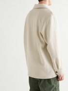 Miles Leon - Herringbone Wool and Cashmere-Blend Overshirt - Neutrals