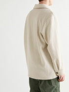 Miles Leon - Herringbone Wool and Cashmere-Blend Overshirt - Neutrals