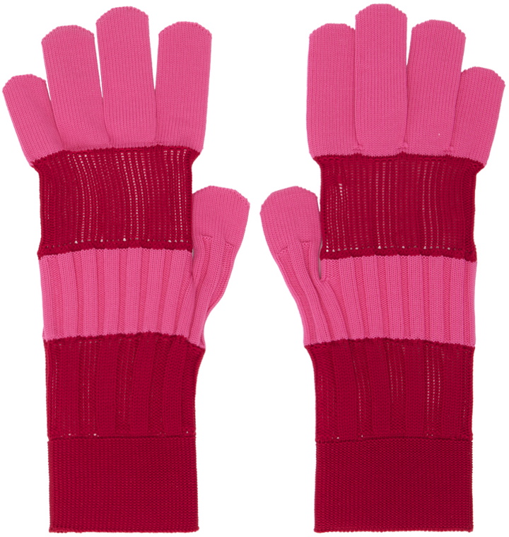Photo: CFCL Pink & Red Fluted Gloves