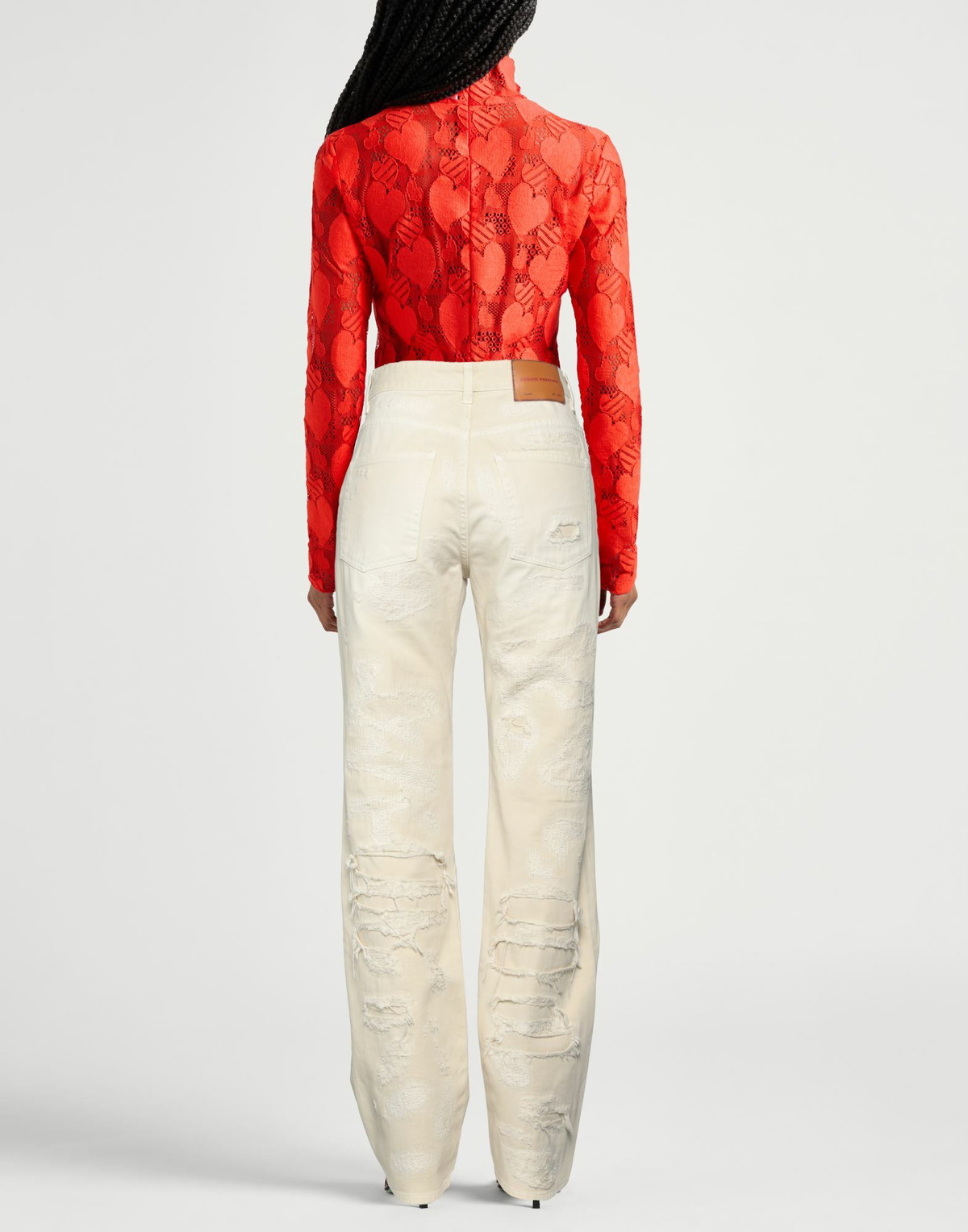 Heron Preston Womens Jeans in Beige