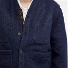 Universal Works Men's Wool Fleece Cardigan - END. Exclusive in Navy