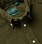 Gitman Vintage - Slim-Fit Button-Down Collar Cotton-Corduroy Shirt - Green