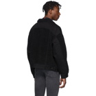 Levis Made and Crafted Black Oversized Sherpa Trucker Jacket