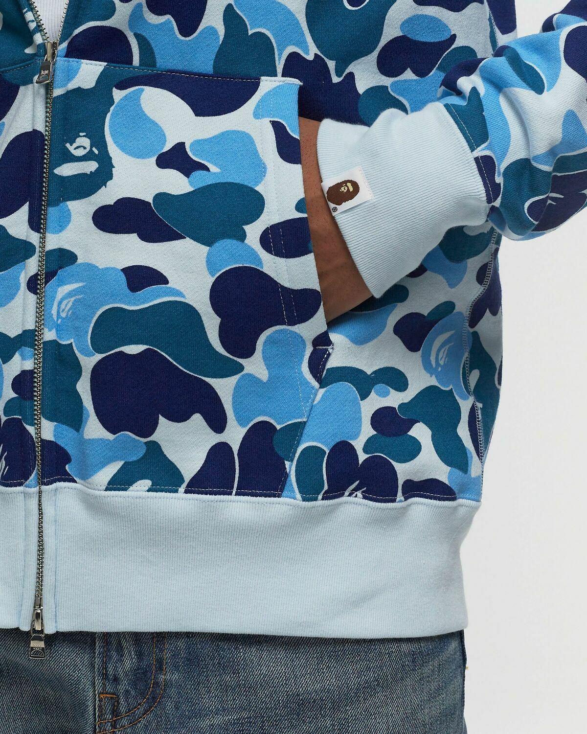 エイプ　ブルーパーカー 【ABC CAMO FULL ZIP HOODIE】 A Bathing Ape Abc Camo Tiger Full Zip Hoodie Blue Hoodies
