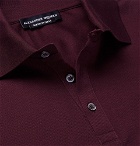 Alexander McQueen - Slim-Fit Embroidered Cotton-Piqué Polo Shirt - Men - Merlot