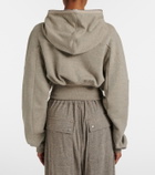 Rick Owens Cropped cotton-blend jersey hoodie